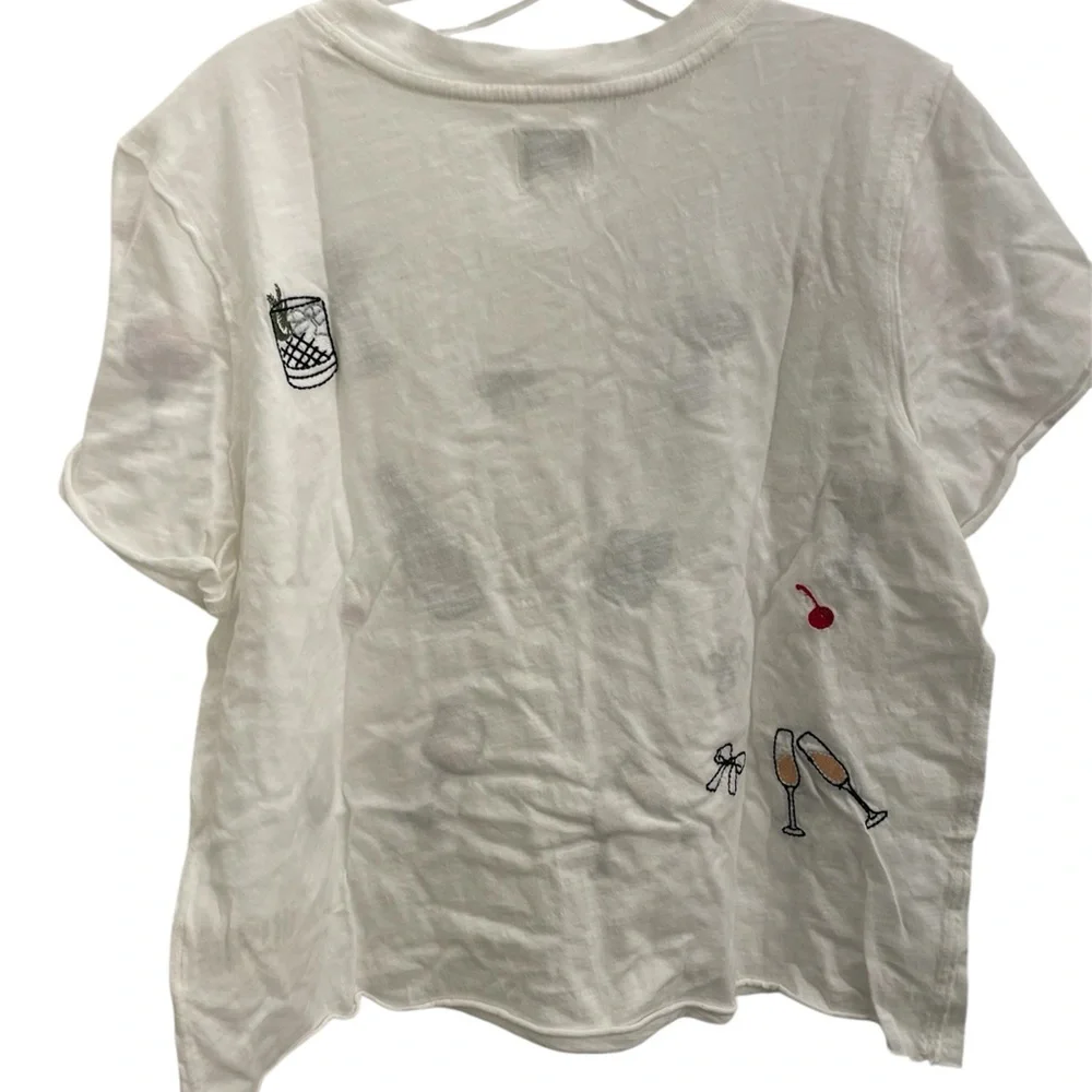 Maeve White Graphic Tee. Size Medium. New with Tags. - Picture 2 of 2